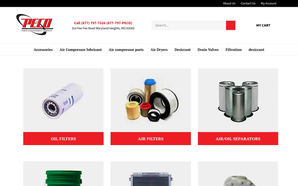 Parts Engineering Company (PECO) website archived December 2021